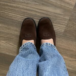 Salvatore Ferragamo brown suede loafers women’s Sz 8